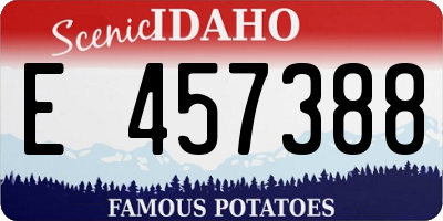 ID license plate E457388