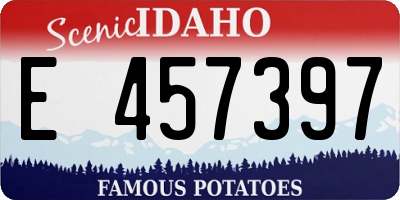 ID license plate E457397