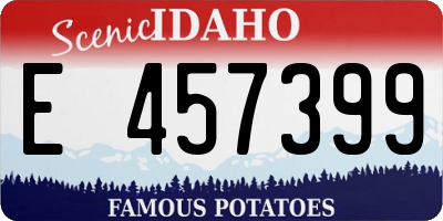ID license plate E457399