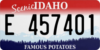 ID license plate E457401