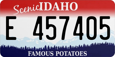 ID license plate E457405