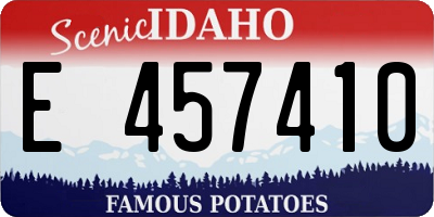 ID license plate E457410
