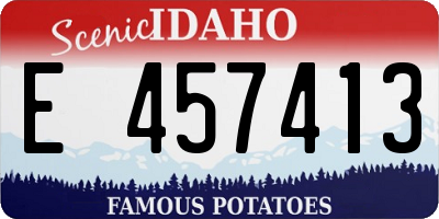 ID license plate E457413