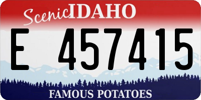 ID license plate E457415