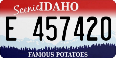 ID license plate E457420