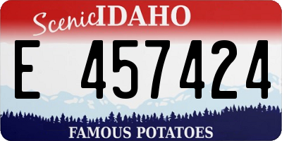ID license plate E457424