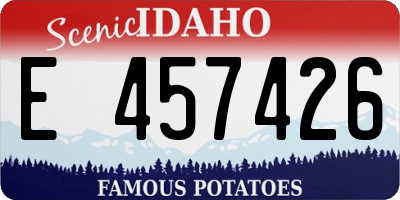ID license plate E457426