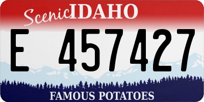 ID license plate E457427