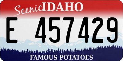 ID license plate E457429