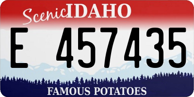 ID license plate E457435