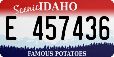 ID license plate E457436