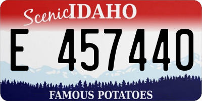 ID license plate E457440