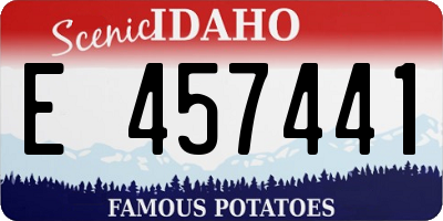 ID license plate E457441