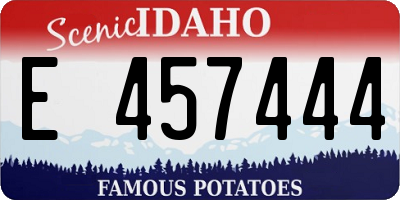 ID license plate E457444