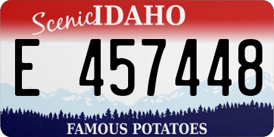 ID license plate E457448