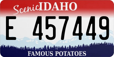 ID license plate E457449