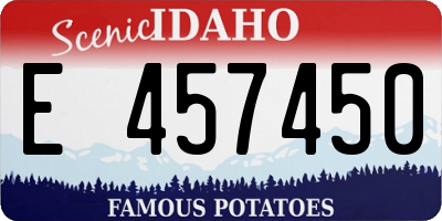 ID license plate E457450