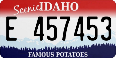 ID license plate E457453