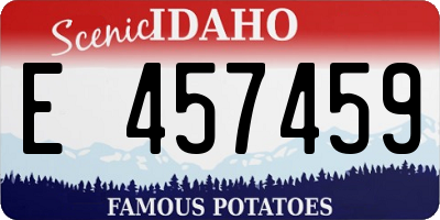 ID license plate E457459