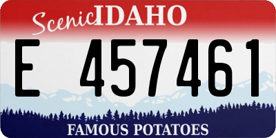 ID license plate E457461