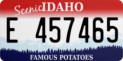 ID license plate E457465