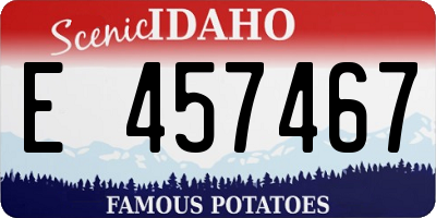 ID license plate E457467