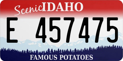 ID license plate E457475