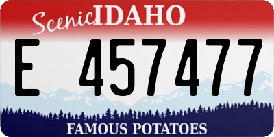 ID license plate E457477