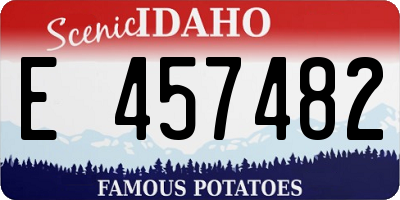 ID license plate E457482