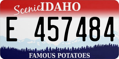 ID license plate E457484