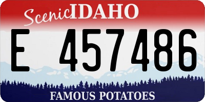 ID license plate E457486