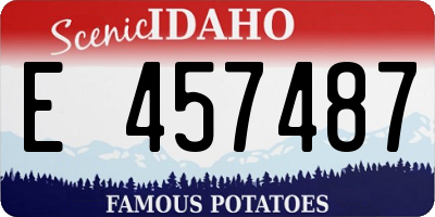 ID license plate E457487