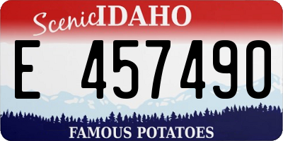 ID license plate E457490