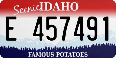 ID license plate E457491