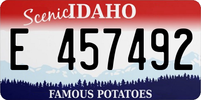 ID license plate E457492