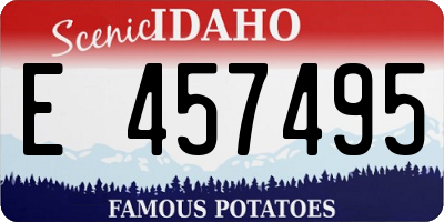ID license plate E457495
