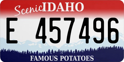 ID license plate E457496