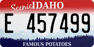 ID license plate E457499