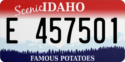 ID license plate E457501