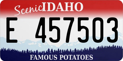 ID license plate E457503