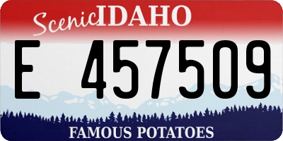ID license plate E457509