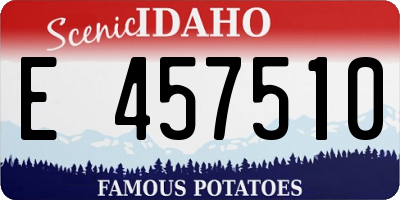 ID license plate E457510