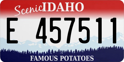 ID license plate E457511