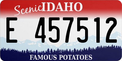 ID license plate E457512