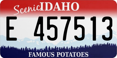 ID license plate E457513