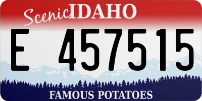 ID license plate E457515