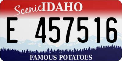 ID license plate E457516