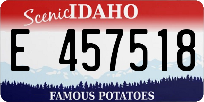 ID license plate E457518