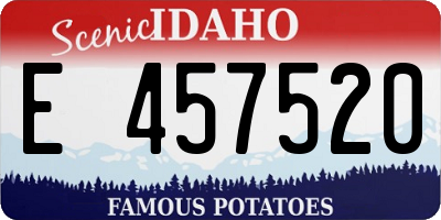 ID license plate E457520