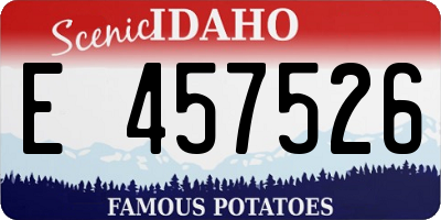 ID license plate E457526